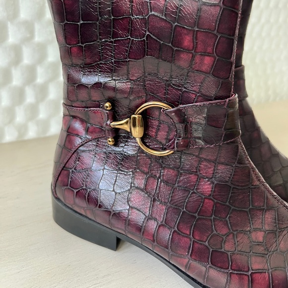 Amalfi by Rangoni Women's Pria Ankle Boot Burgandy Size 8.5” Made in Italy NWOT - Picture 6 of 13